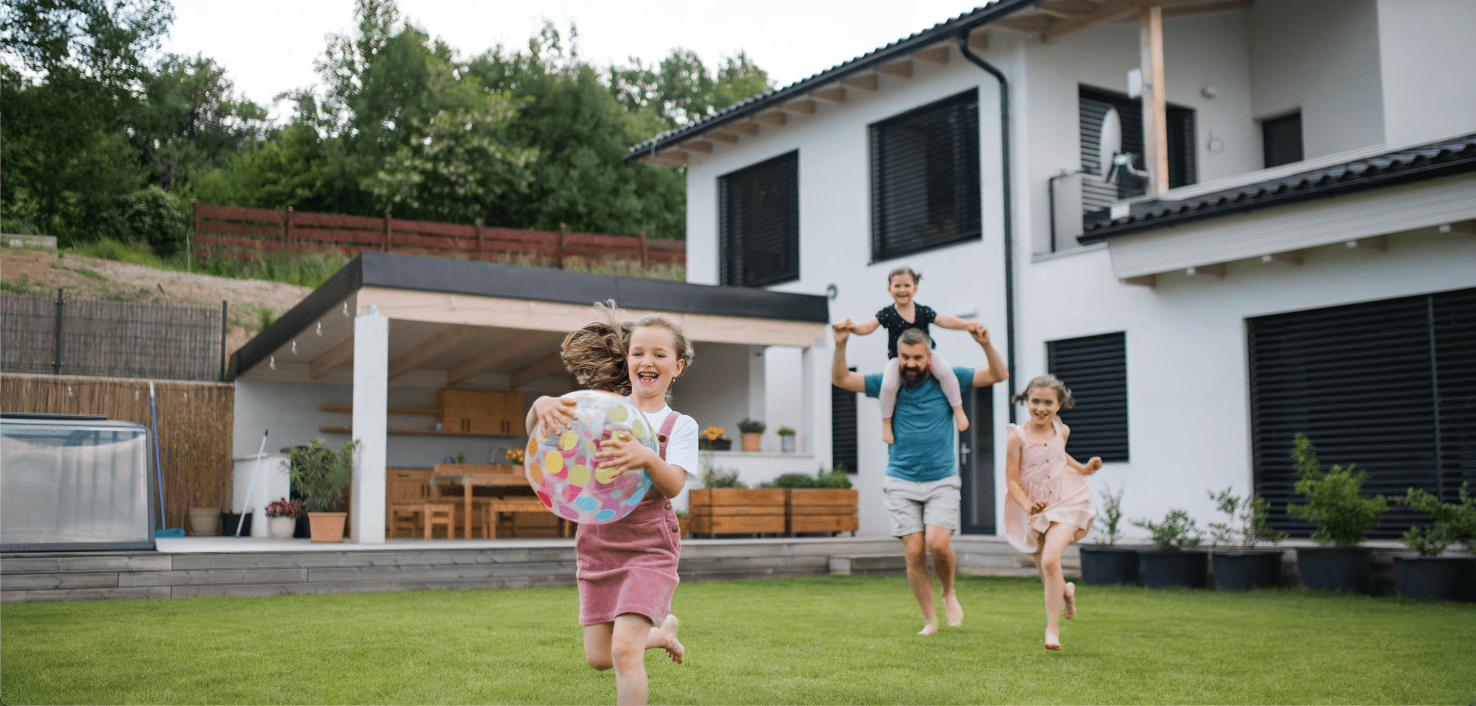 Familly house garden